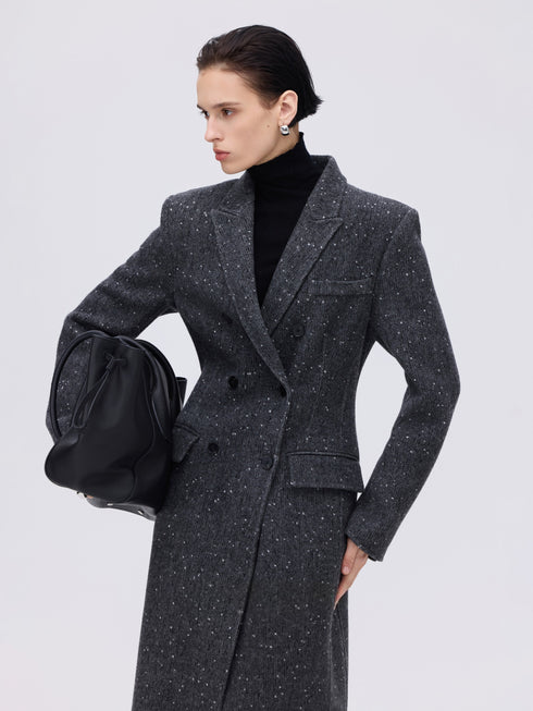 Double-Breasted Wool CAlpaca Coat